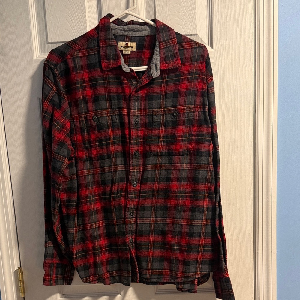 Woolrich Red and Black Checkered Men's Shirt
